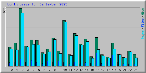 Hourly usage for September 2025