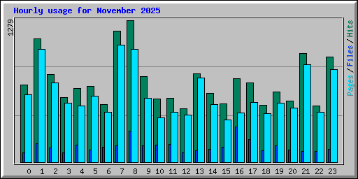 Hourly usage for November 2025