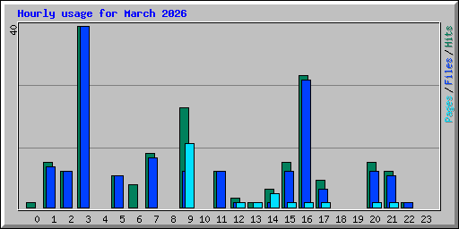 Hourly usage for March 2026