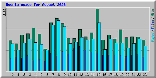 Hourly usage for August 2026