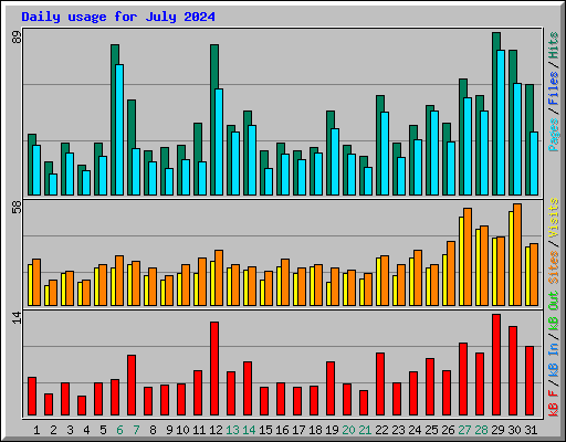 Daily usage for July 2024