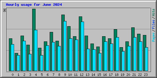 Hourly usage for June 2024