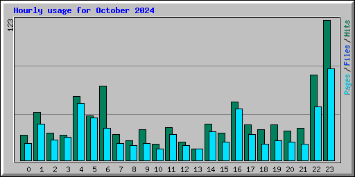 Hourly usage for October 2024